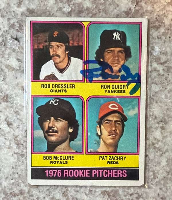 #599 1976 Rookie Pitchers (Rob Dressler / Ron Guidry / Bob McClure / Pat Zachry) RC