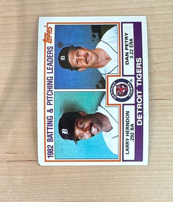 Tigers Leaders / Checklist (Larry Herndon / Dan Petry)