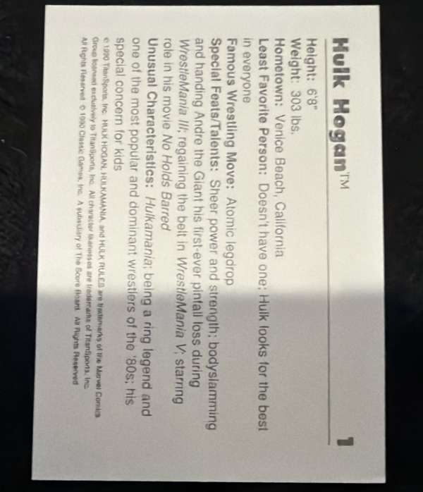 Card back