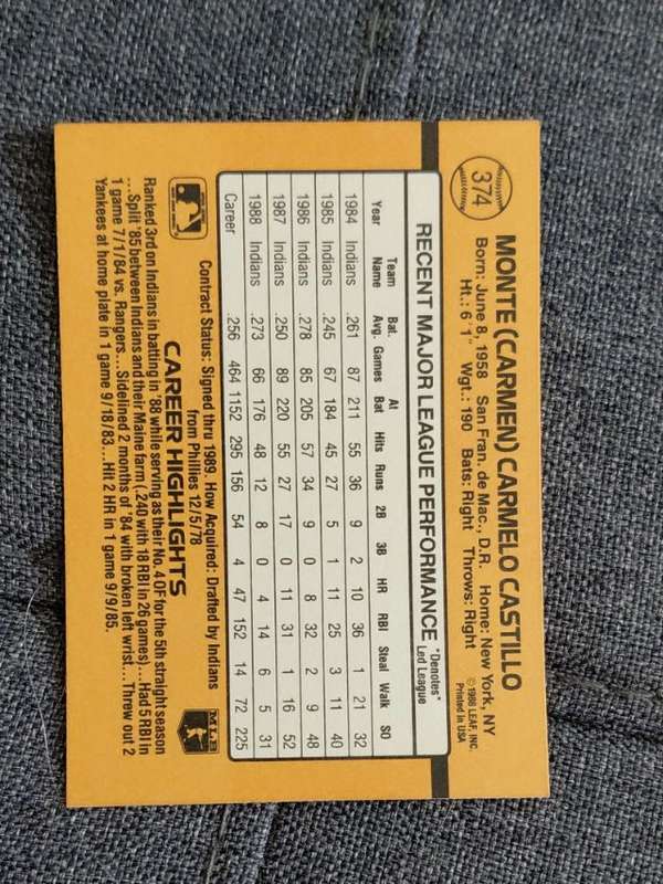 Card back