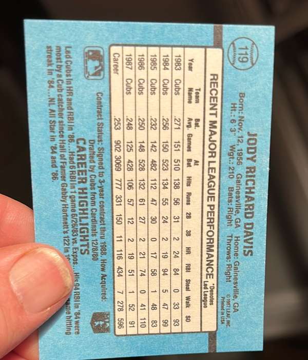 Card back