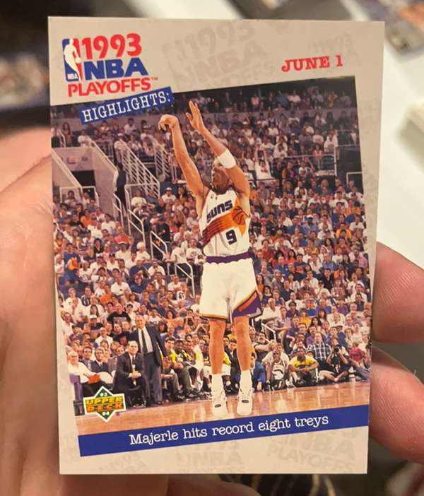 Majerle hits record eight treys