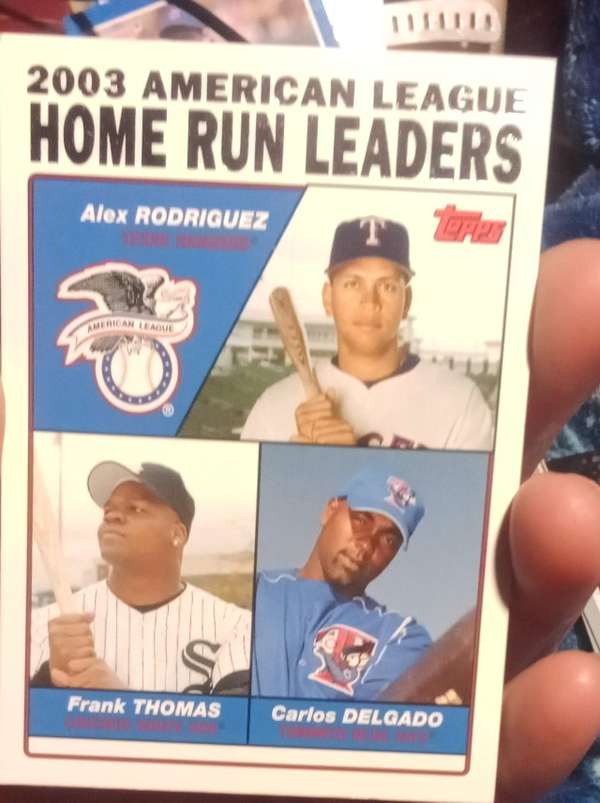 2003 American League Home Run Leaders (Alex Rodriguez / Frank Thomas / Carlos Delgado)