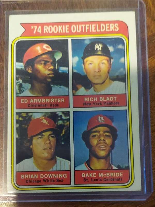 1974 Rookie Outfielders (Ed Armbrister / Rich Bladt / Brian Downing / Bake McBride)