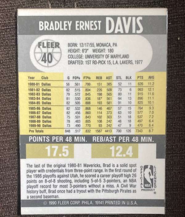 Card back