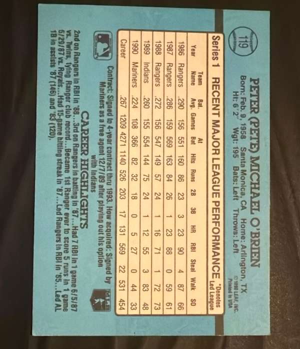 Card back