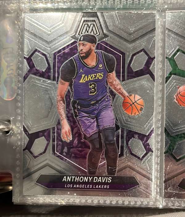 2023-24 Panini Mosaic #73 Anthony Davis Silver Prizm Los Angeles Lakers Card