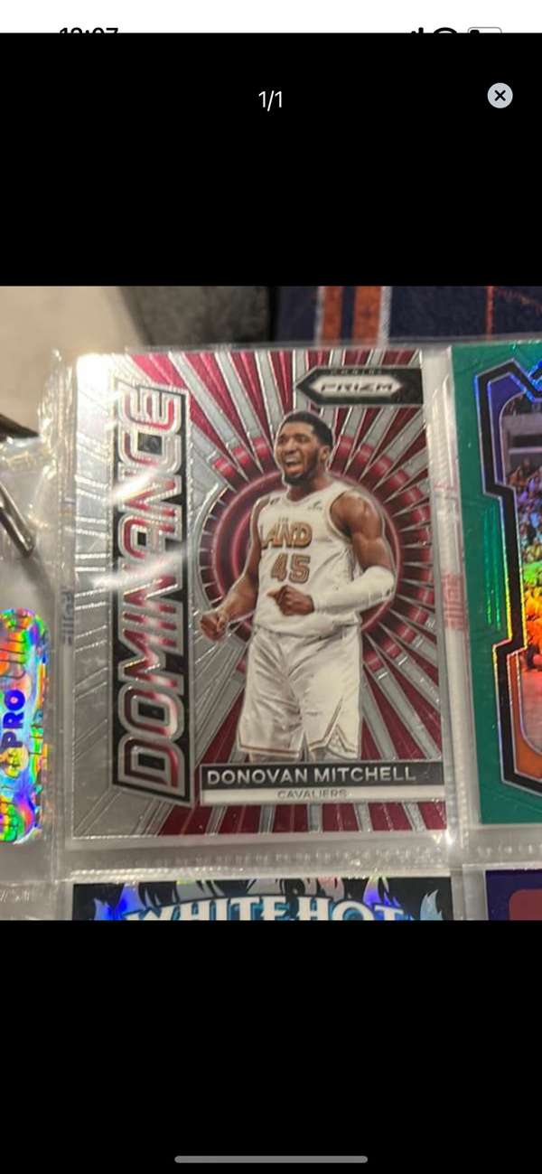 2023-24 Prizm Basketball Donovan Mitchell Dominance Silver Refractor #5 Cavs