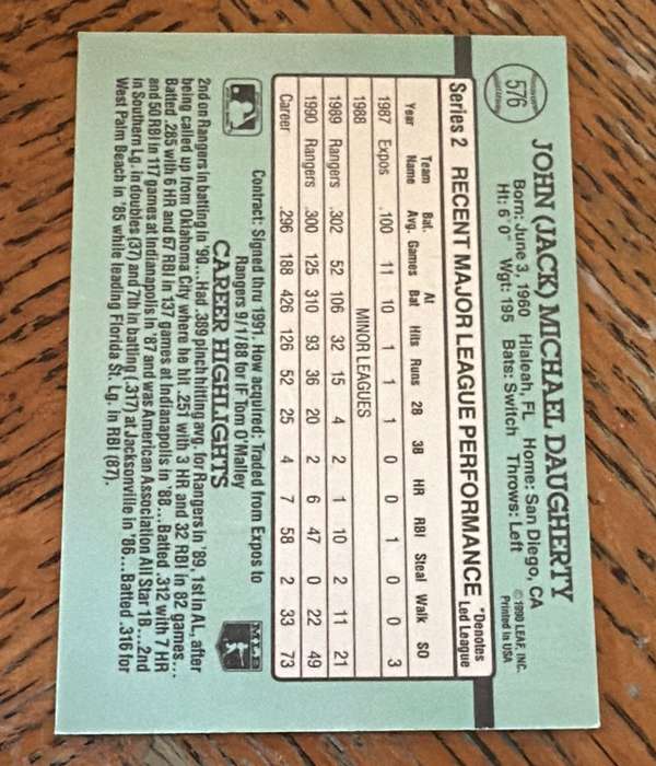 Card back