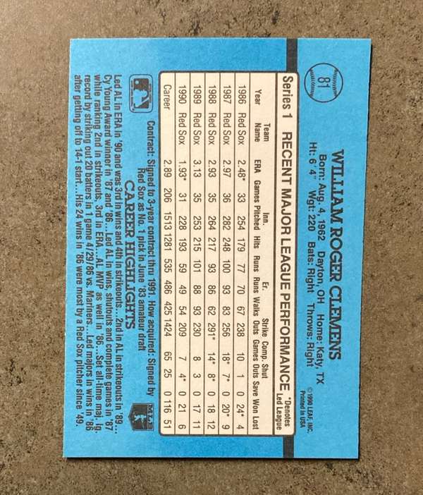 Card back