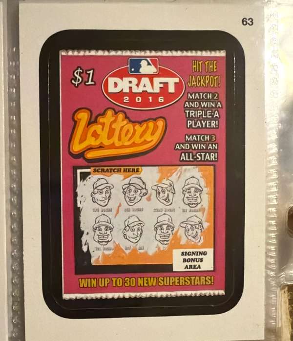 #63 MLB Draft Lottery Ticket