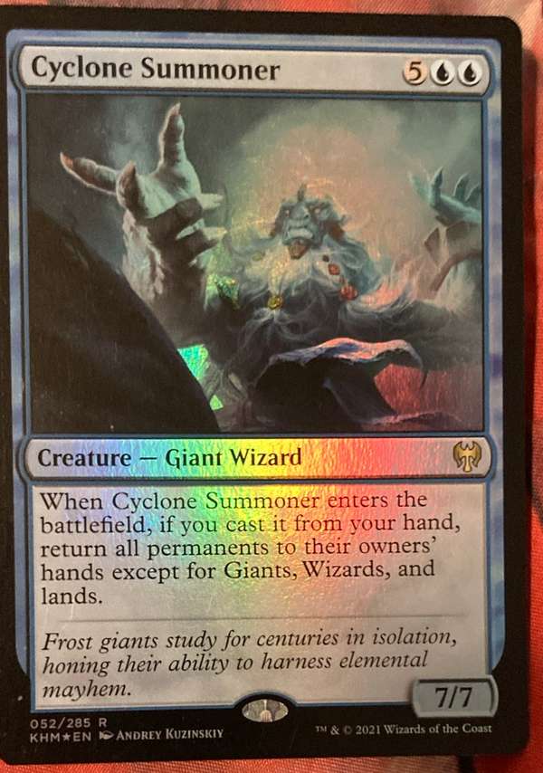 Cyclone Summoner Art Card (Gold-Stamped Signature)