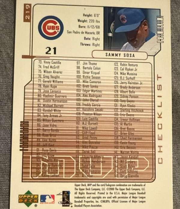 Card back