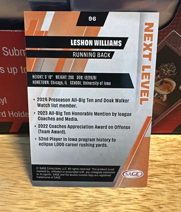 Card back