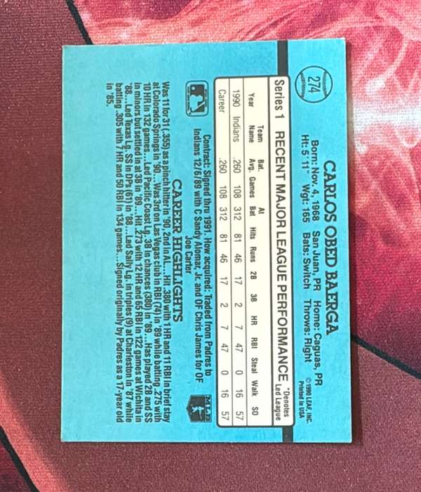 Card back