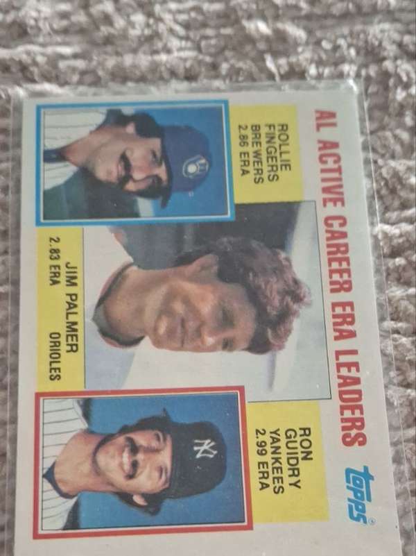 AL Active Career ERA Leaders (Jim Palmer / Rollie Fingers / Ron Guidry)
