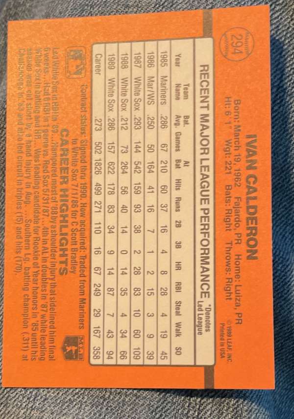 Card back