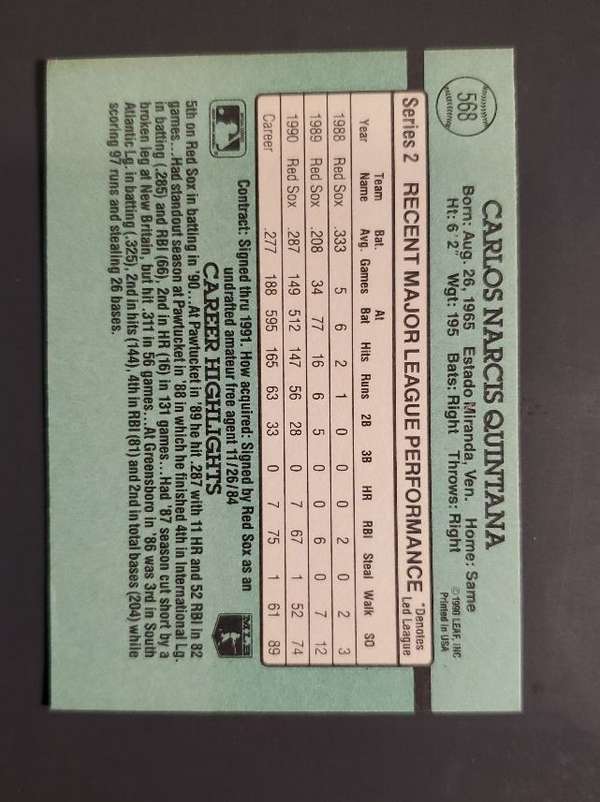 Card back