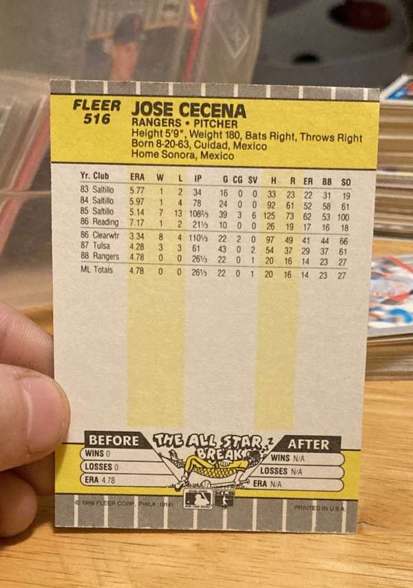 Card back