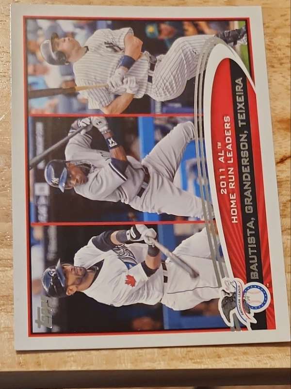 2011 AL Home Run Leaders (Jose Bautista / Curtis Granderson / Mark Teixeira)