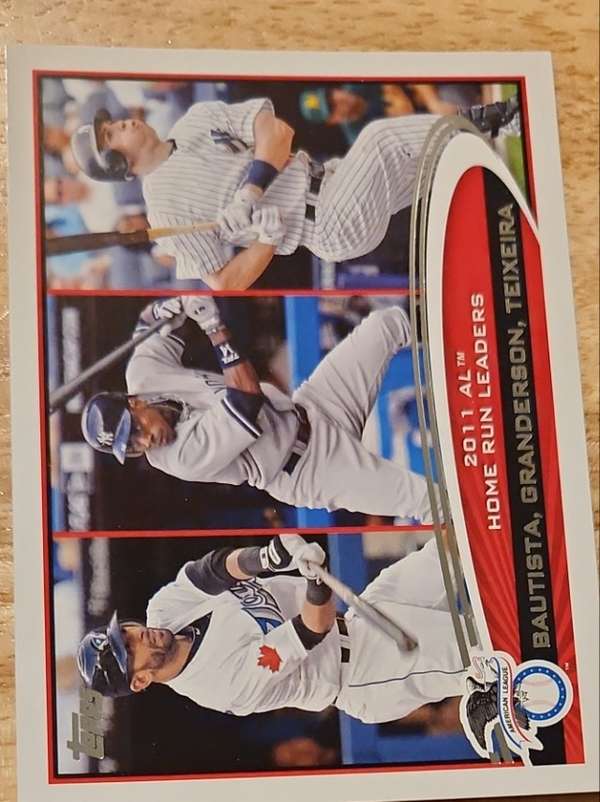 2011 AL Home Run Leaders (Jose Bautista / Curtis Granderson / Mark Teixeira)