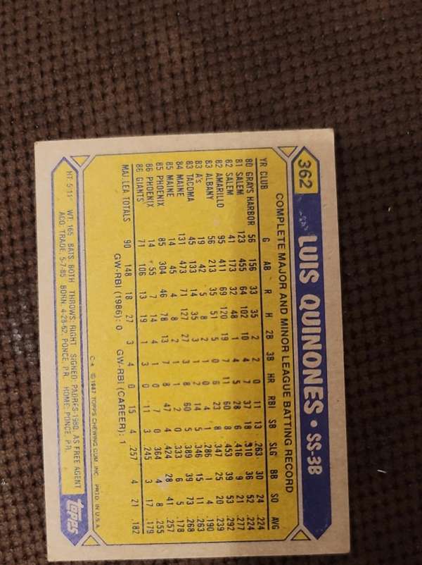 Card back