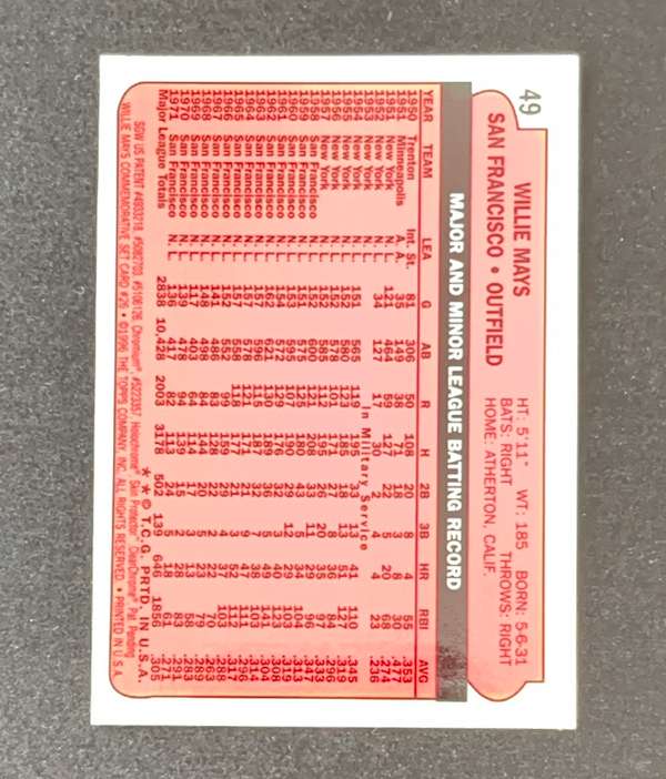 Card back