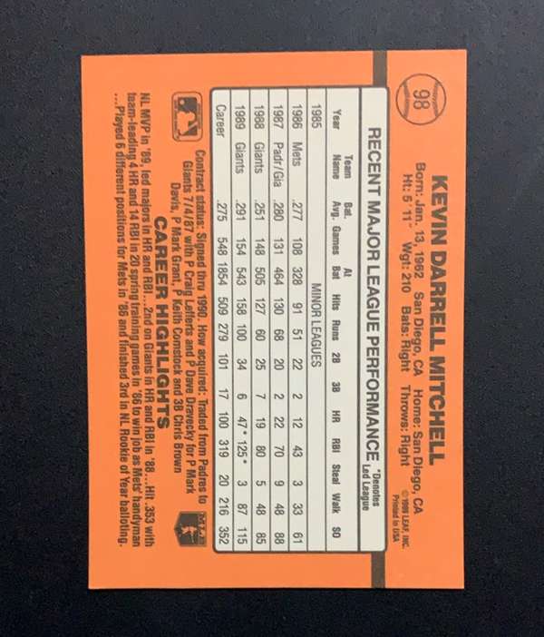Card back